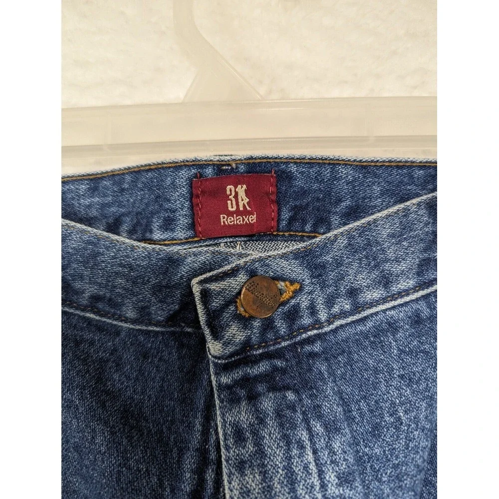 Wrangler 31 Jeans Mens‎ 42x34 Blue Denim Relaxed Cowboy Workwear 31MWZGK